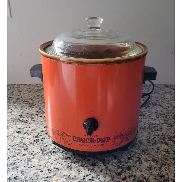 Rival Kitchen Vintage Rival Crock Pot Slow Cooker Flame Orange